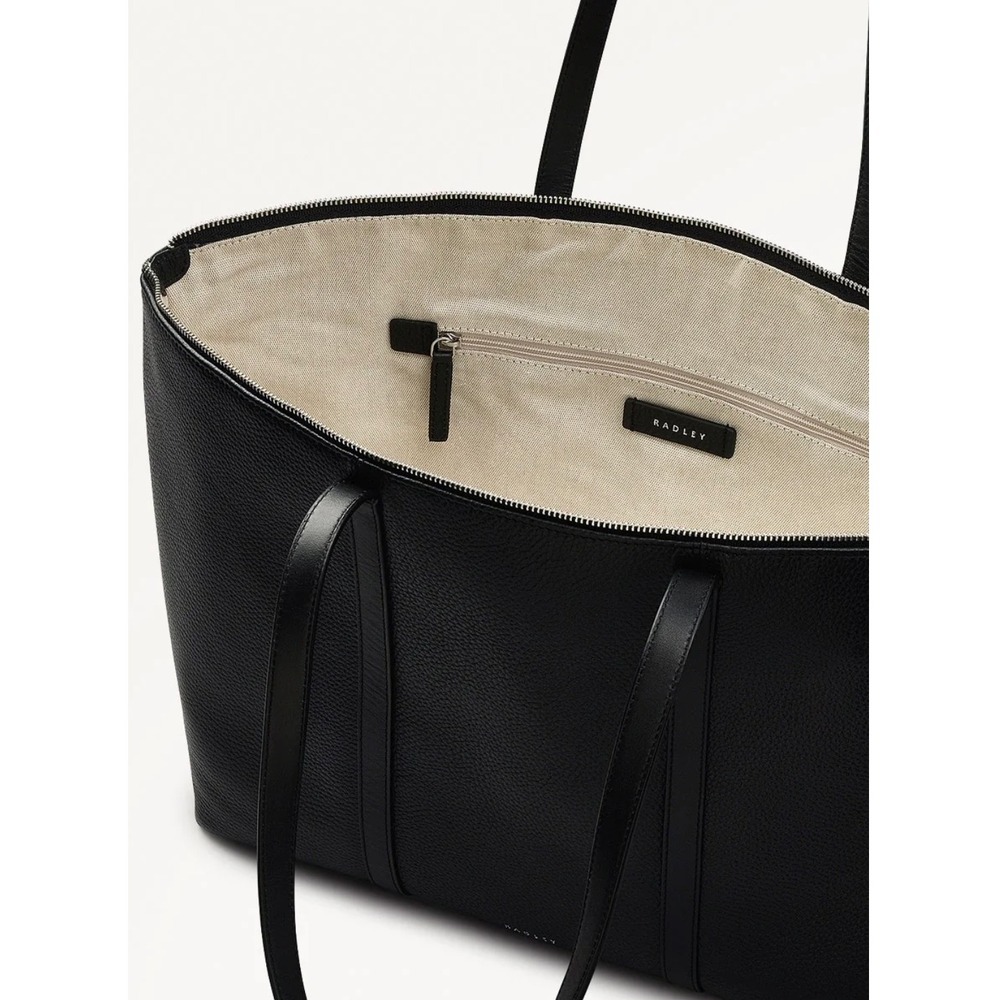 Radley London Lynton Close Black Leather Ziptop Tote Bag NEW 111274 - Picture 9 of 16